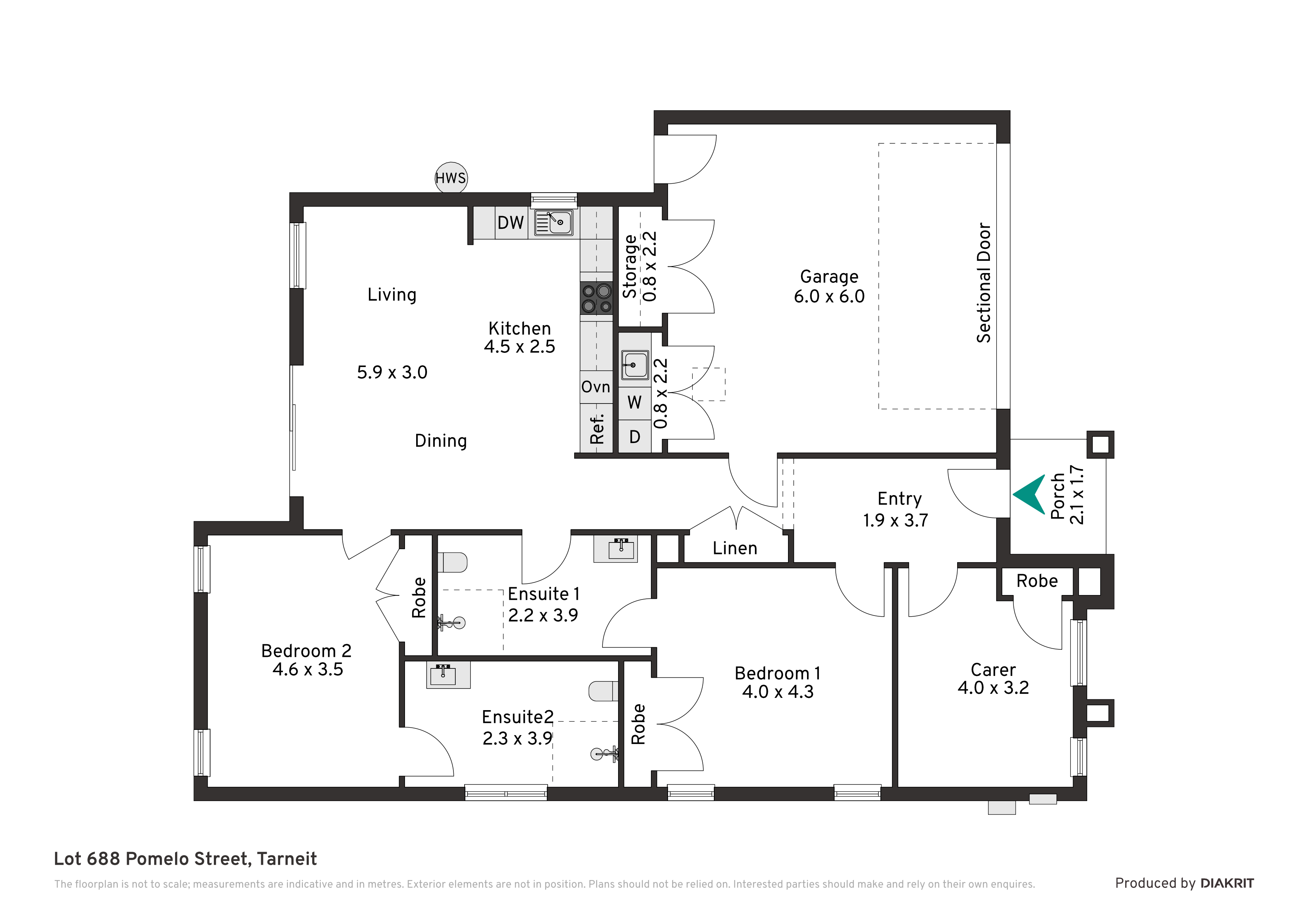 2-Resident SDA Home in Tarneit, VIC — Floorplan 1