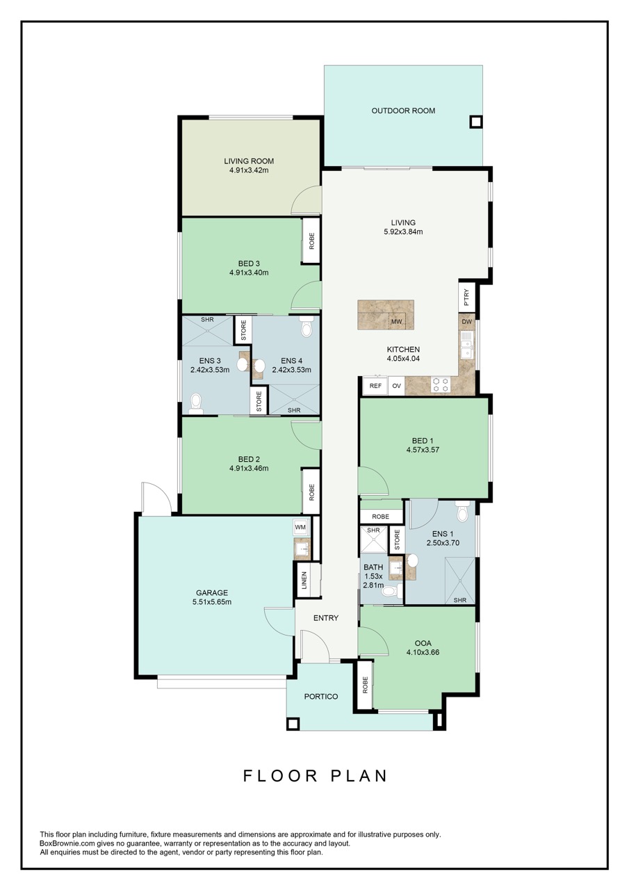 3 Bedroom Shared Home, Andrews Farm — Floorplan 1
