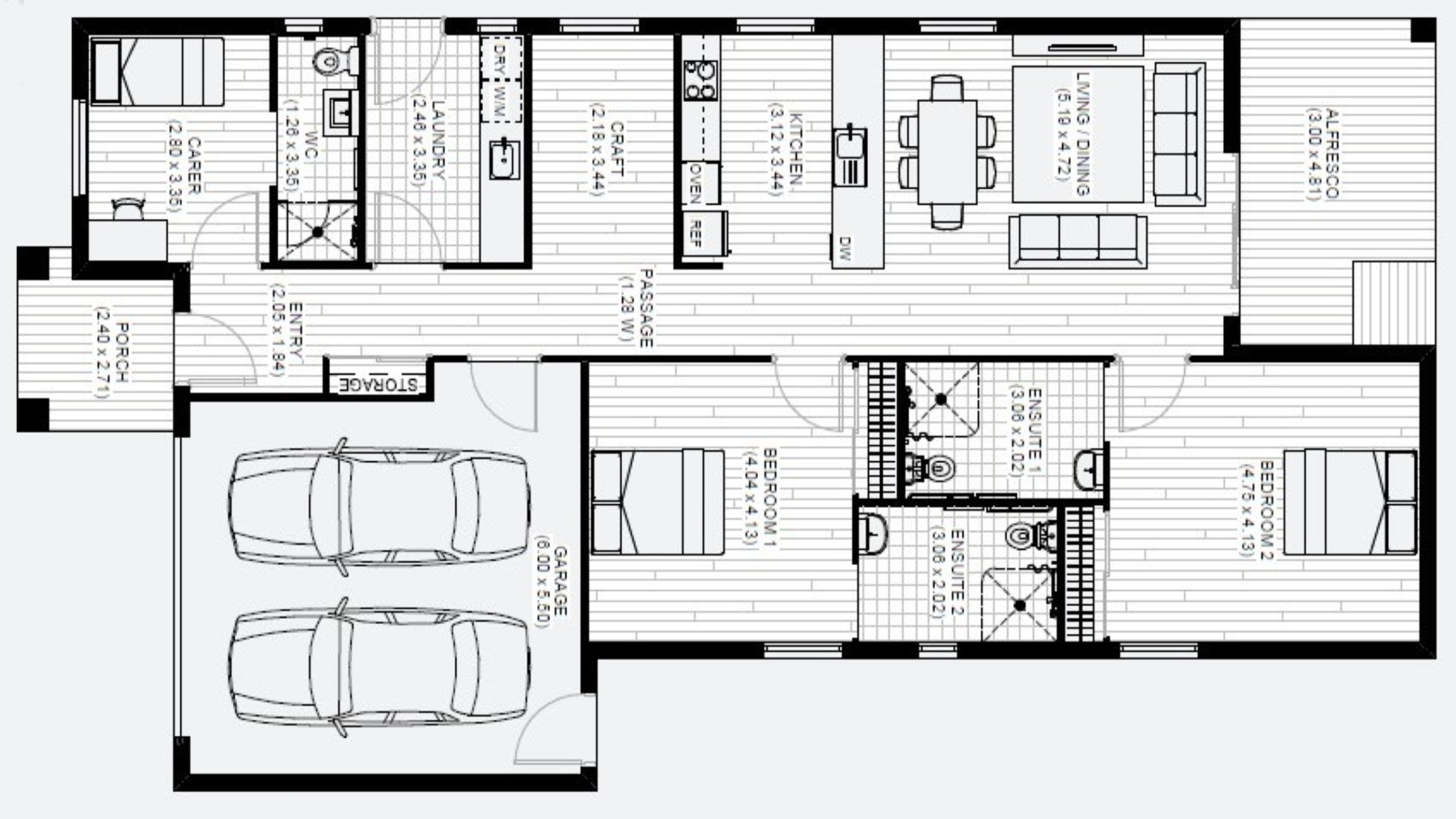 SDA HPS 2 Bedroom House plus OOA Wollert, Vic  195 — Floorplan 1