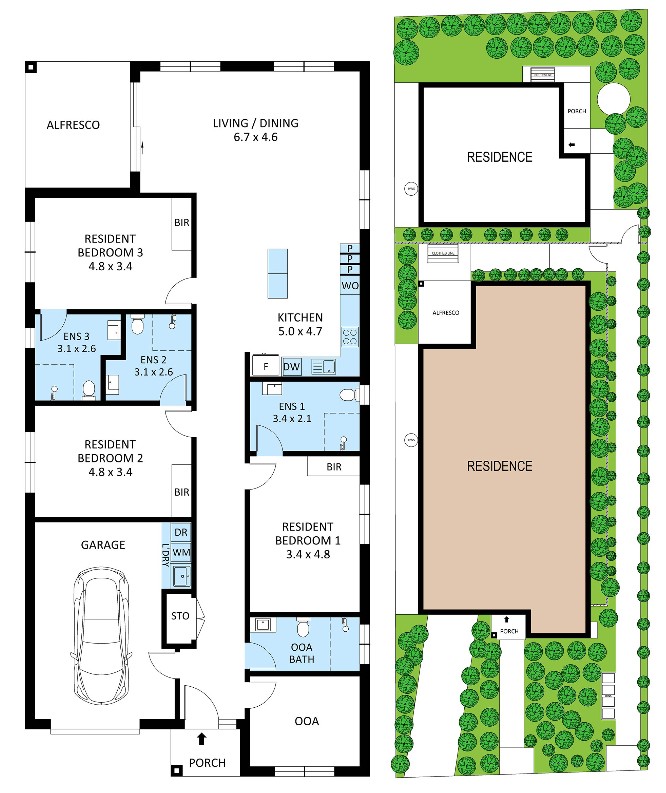 Essendon – Brand New 3 Bedroom HPS/IL/FA Home — Floorplan 1
