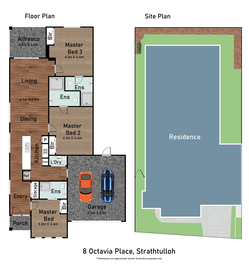 Brand New Robust 3 Bedroom House in Strathtulloh, Victoria 3338 — Floorplan 1