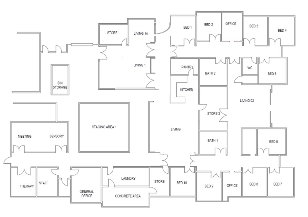 Caringbah Disability Accommodation 11-313H — Floorplan 1