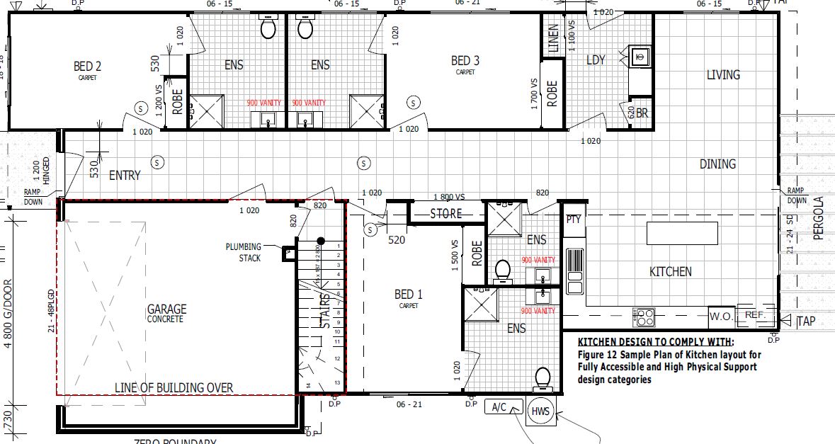 Pimpama Norfolk St Fully Accessible House — Floorplan 1