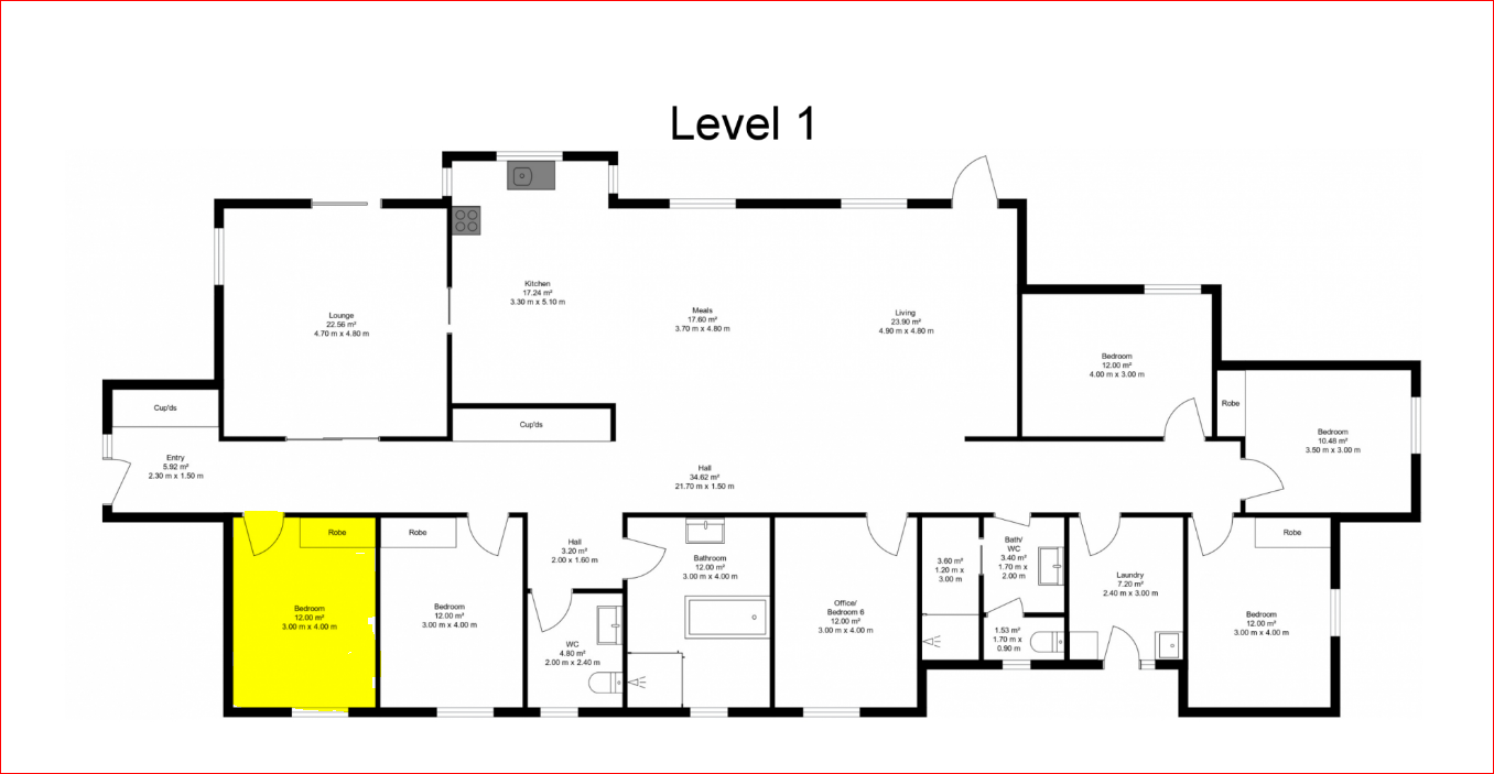 Turn your everyday into a holiday in this lively all male Bellfield home. — Floorplan 1