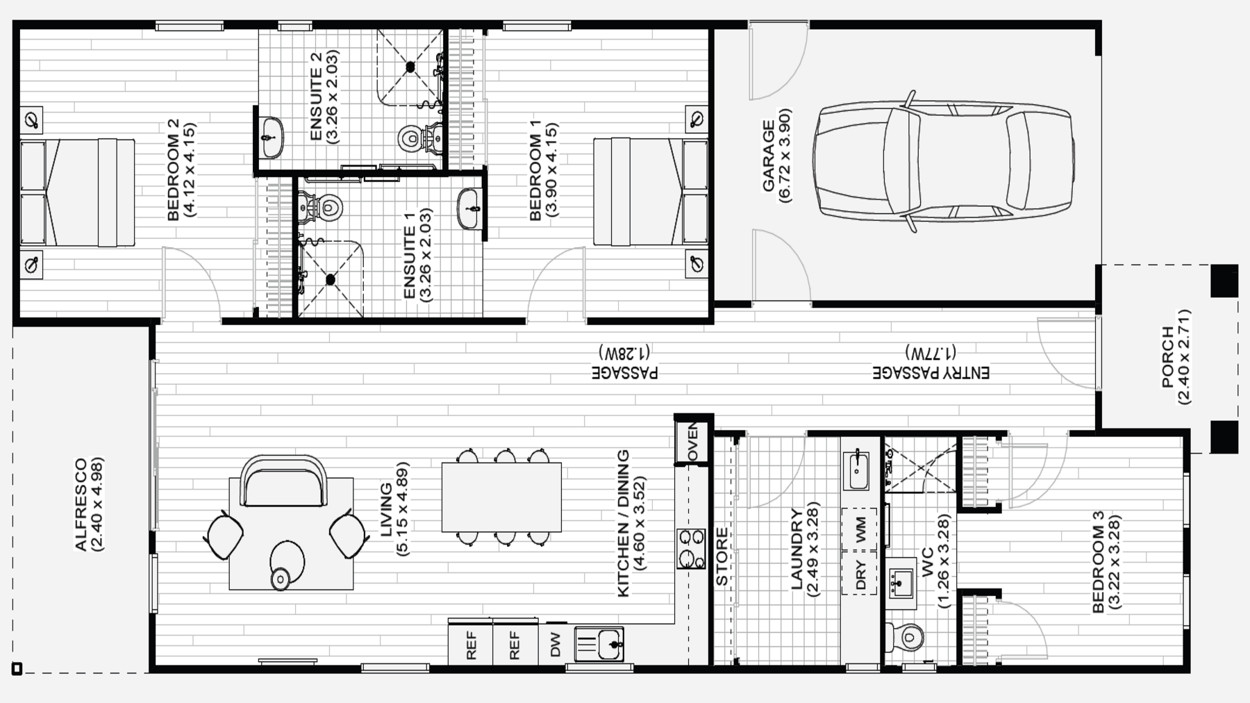 SDA HPS 2 Bedroom House plus OOA Midway Point, Tas 223 — Floorplan 1