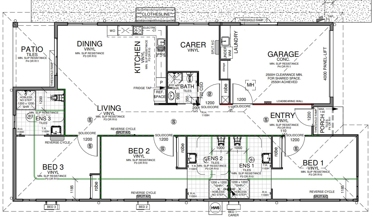 3 HPS Rooms + OOA, in Shaw QLD — Floorplan 1