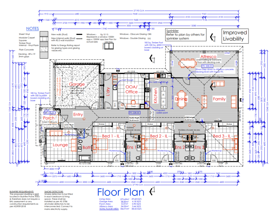 SDA IL 3 Bedroom House plus OOA Long Gully, Vic  148 — Floorplan 1