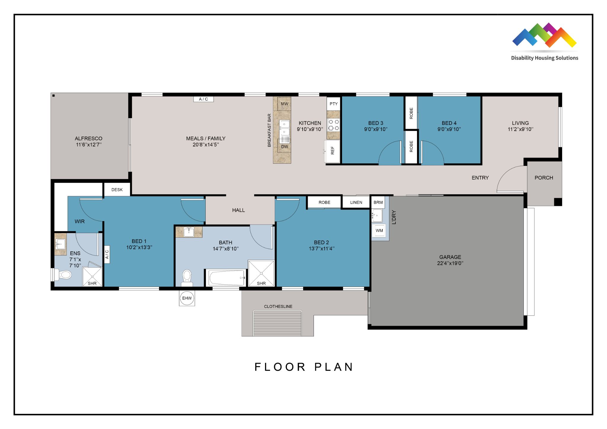 PARK RIDGE, LOGAN QLD – FULLY ACCESSIBLE HOUSE | CO-TENANT OPPORTUNITY — Floorplan 1