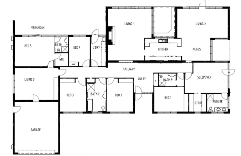 Robust home waits for you with room to move in this tranquil Traralgon setting — Floorplan 1