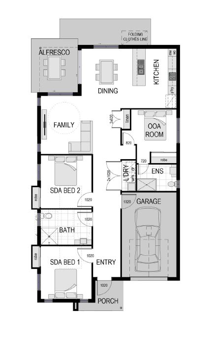 Fully Accessible House, Brassall — Floorplan 1