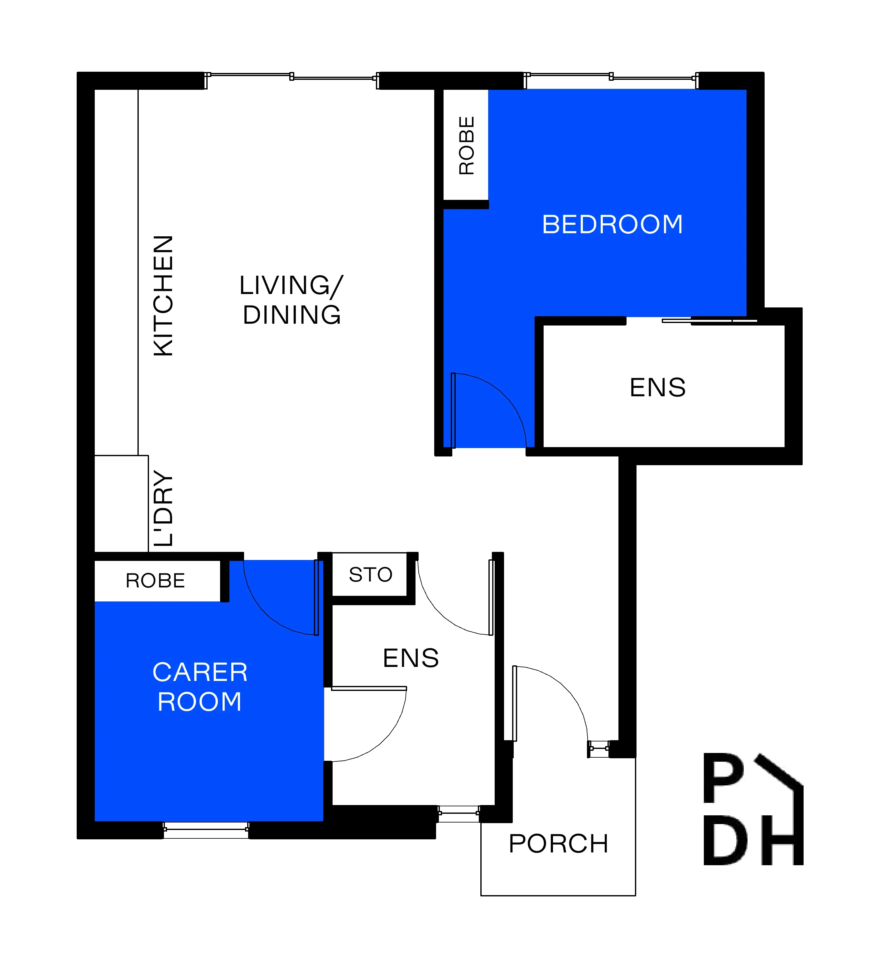 Berwick SDA Robust Villas (3 Villas Available - Single Occupancy Allowed) — Floorplan 1