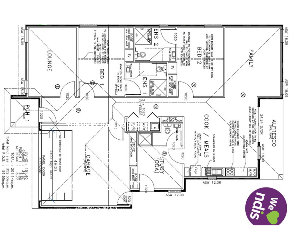Clyde - Brand New 2 Bedroom House. SDA, SIL & High Physical Home — Floorplan 1