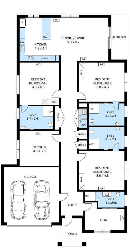 Clyde – Modern & Stylish HPS/FA/IL Home — Floorplan 1