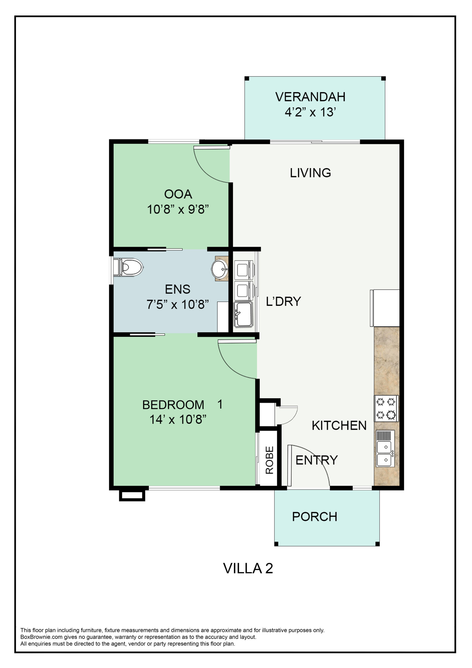 2 Bedroom Villas, Gosnells — Floorplan 1
