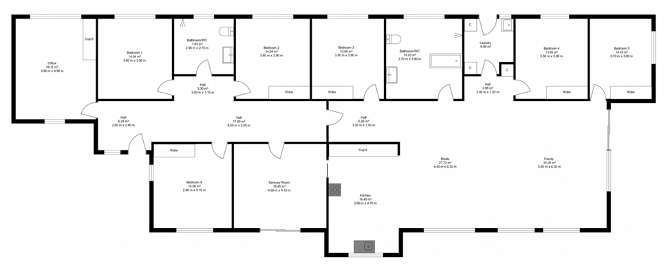 Contemporary, fully accessible, open plan home in Mill Park, VIC — Floorplan 1