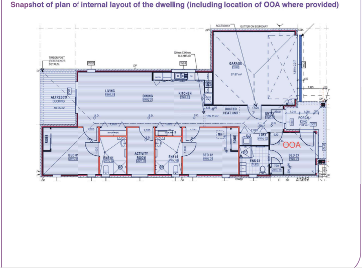 Brand New Robust SDA in Wallan 2 beds + SIL space Comfort & care combine — Floorplan 1