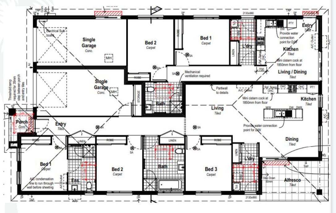 SDA Robust 2 Bedroom House plus OOA Bellbird, NSW  140 — Floorplan 1