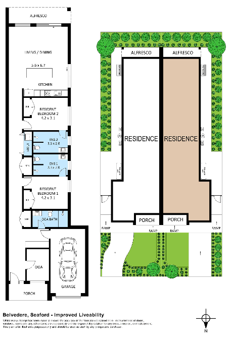Seaford – 2 x 2 Bedroom IL homes by the beach — Floorplan 1