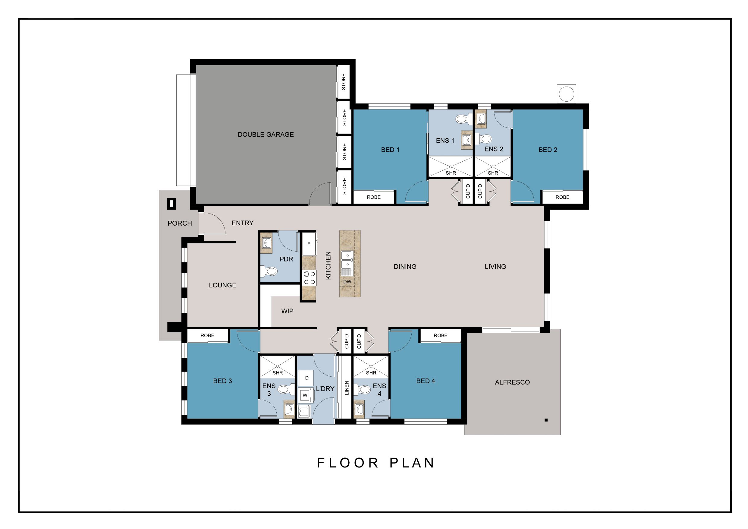 Gleneagle, Beaudesert Qld - Improved Livability House — Floorplan 1