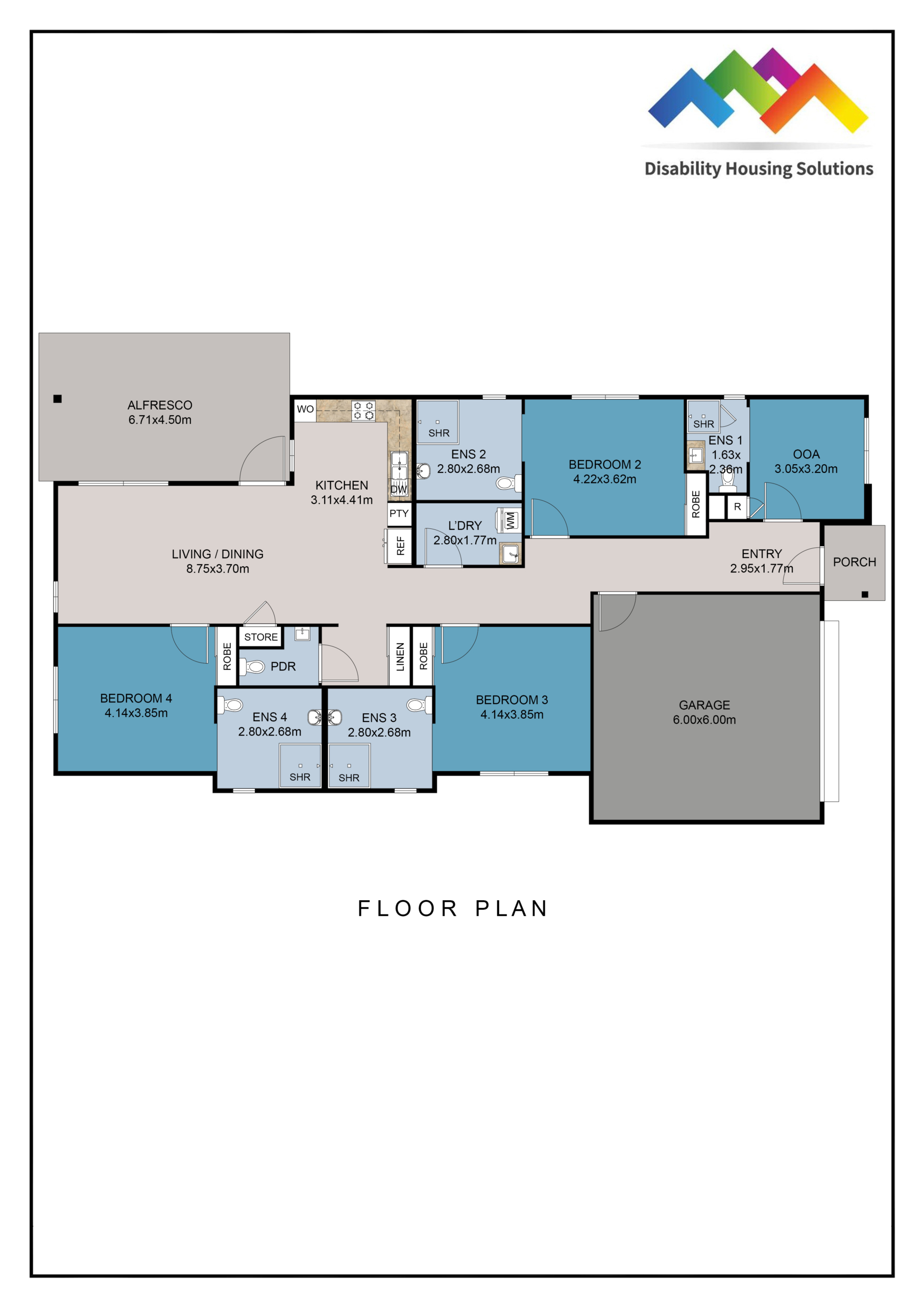 PIALBA, HERVEY BAY QLD - HIGH PHYSICAL SUPPORT HOUSE — Floorplan 1