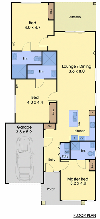 Looking for Robust SDA in Cranbourne East? Explore This 2+1 Home — Floorplan 1