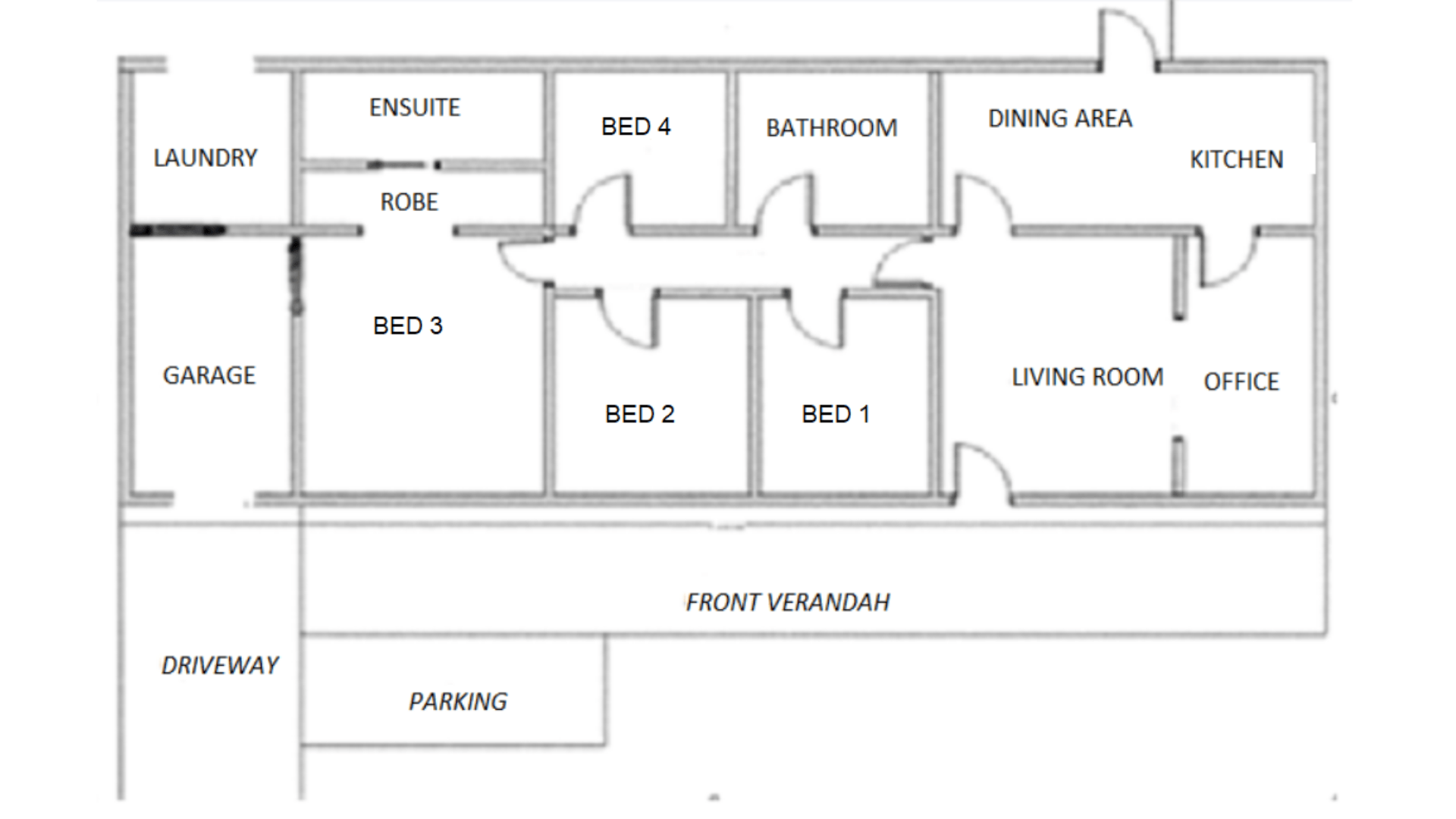 Hornsby Heights – Shared 3-bedroom male home — Floorplan 1