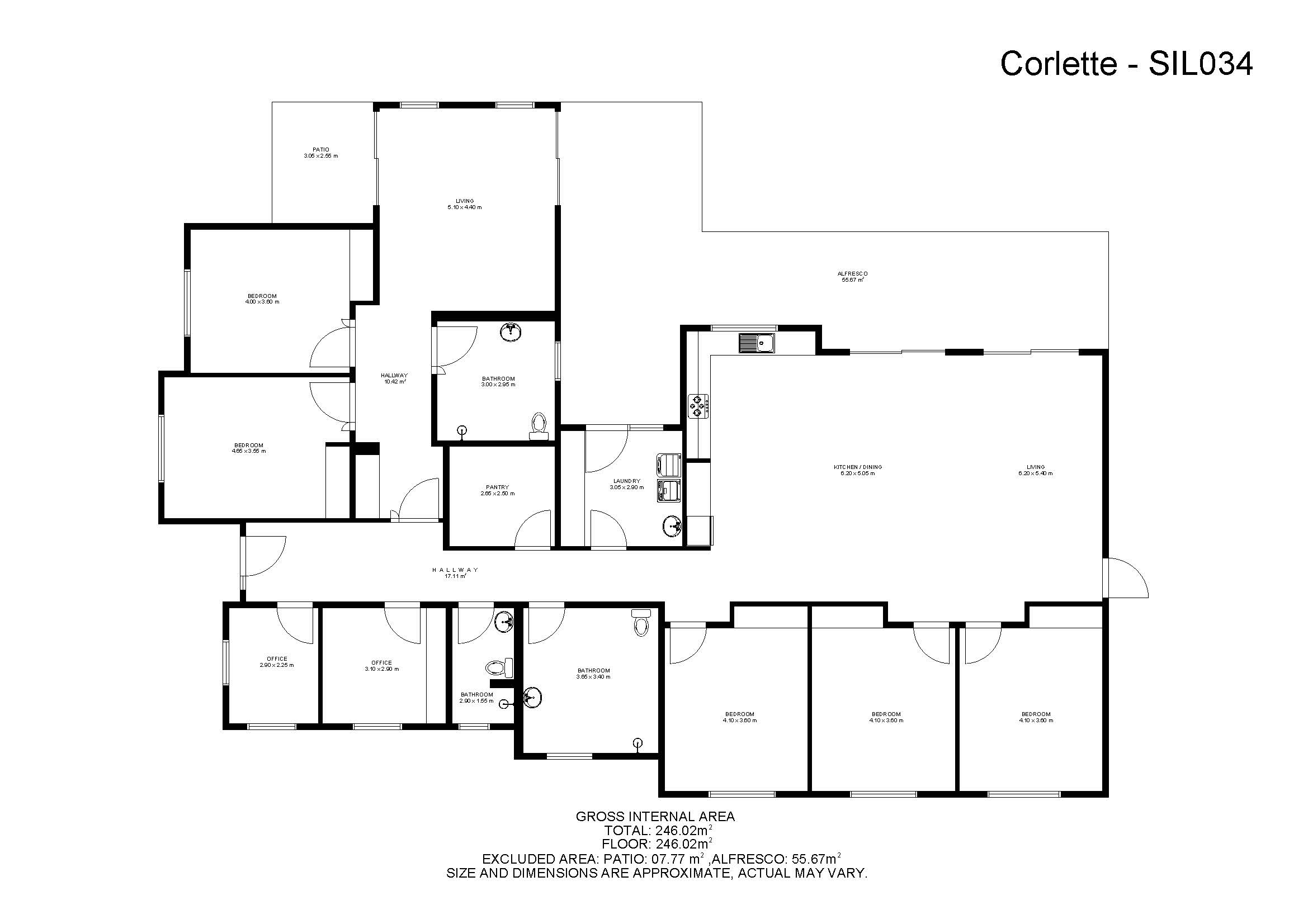 Purpose-built home in Corlette, Port Stephens — Floorplan 1