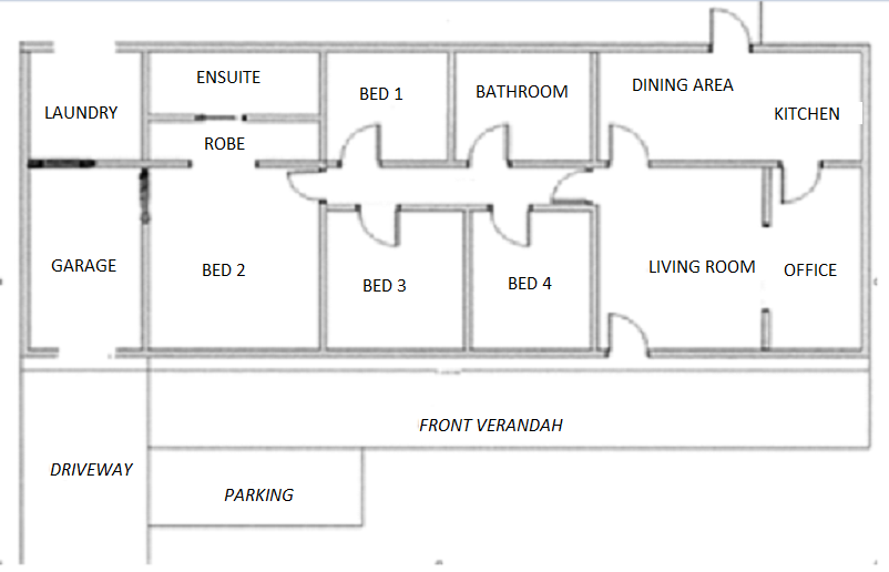 Hornsby Heights – shared 4-bedroom all-male home — Floorplan 1