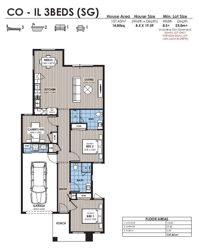 Brand New Modern SDA IL Home - 2 Bedroom + 1 OOA in Clyde VIC — Floorplan 1
