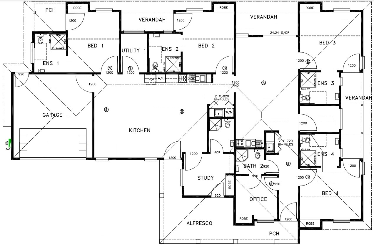 4 SDA Rooms – Improved Liveability or Robust (2 x 2 Bed Villas + OOA), in Goodna — Floorplan 1