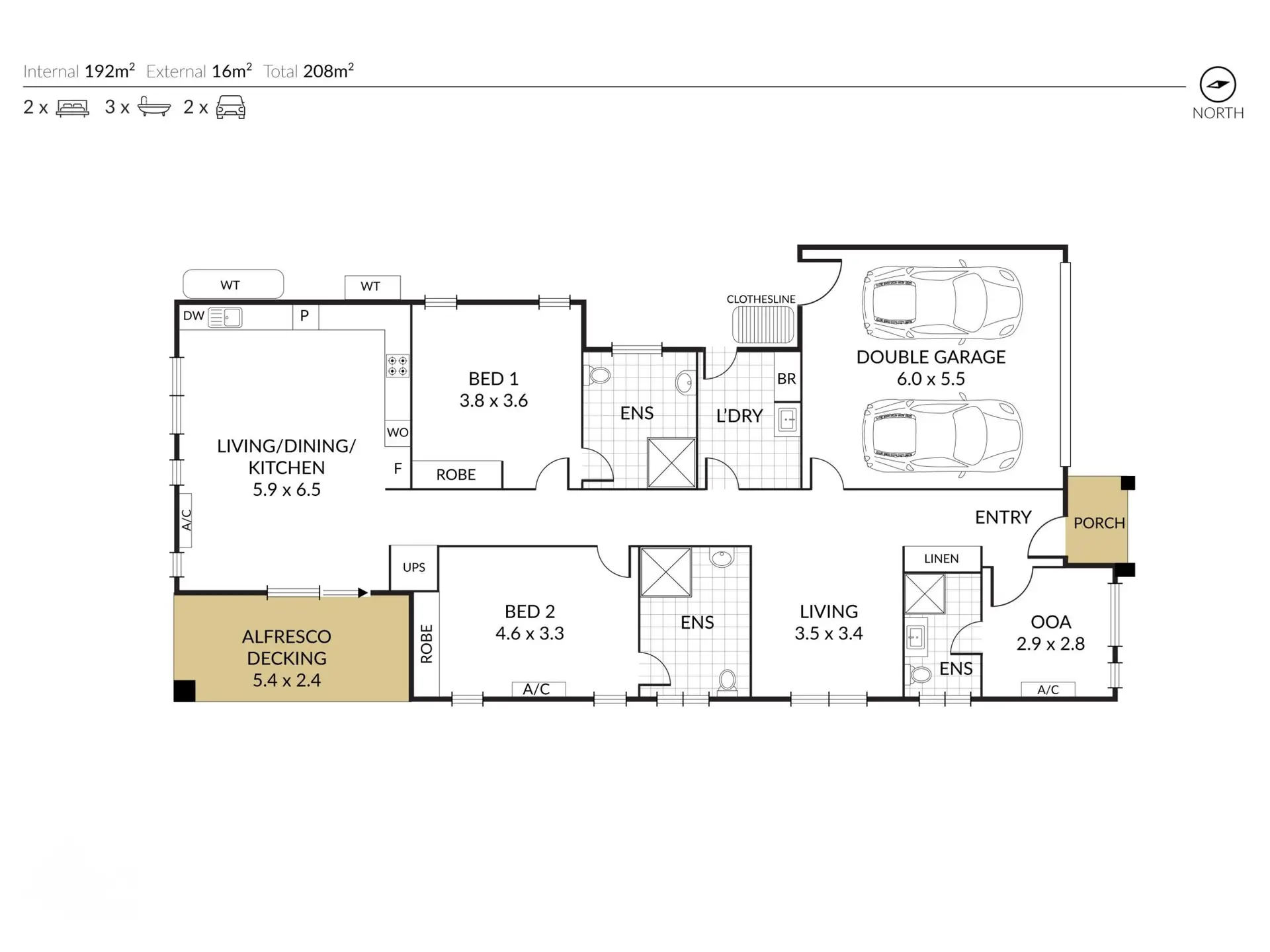 Bonshaw 106 - Ballarat High Physical Support 2 residents — Floorplan 1