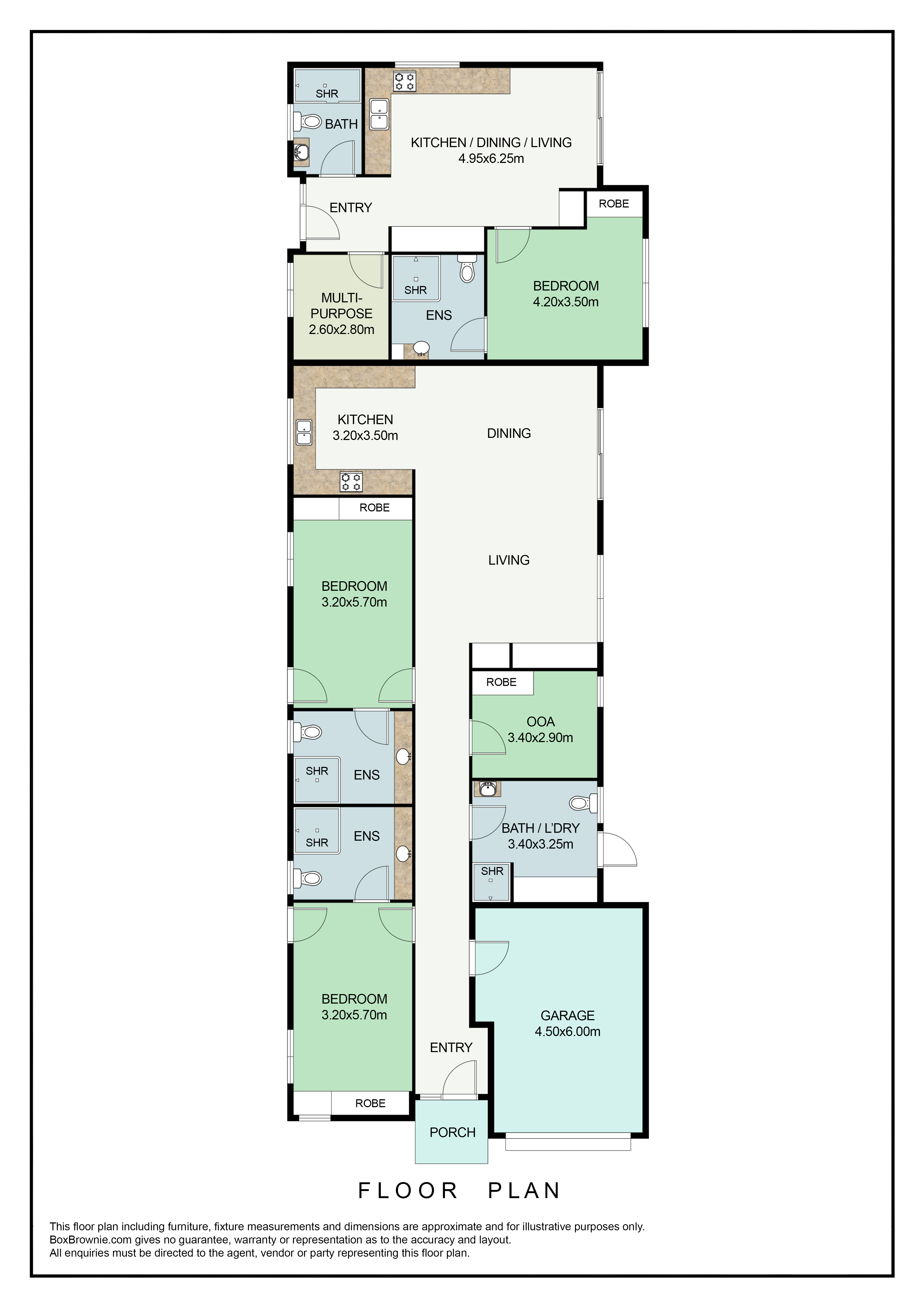 Modern one‑bedroom villa offering independent living in the heart of Lambton — Floorplan 1