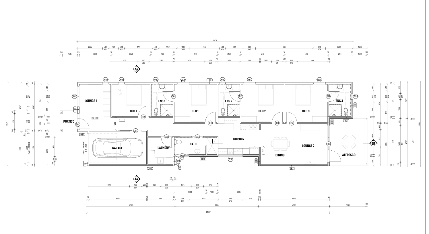 Modern 3-Resident SDA Home in Seaton — Floorplan 1