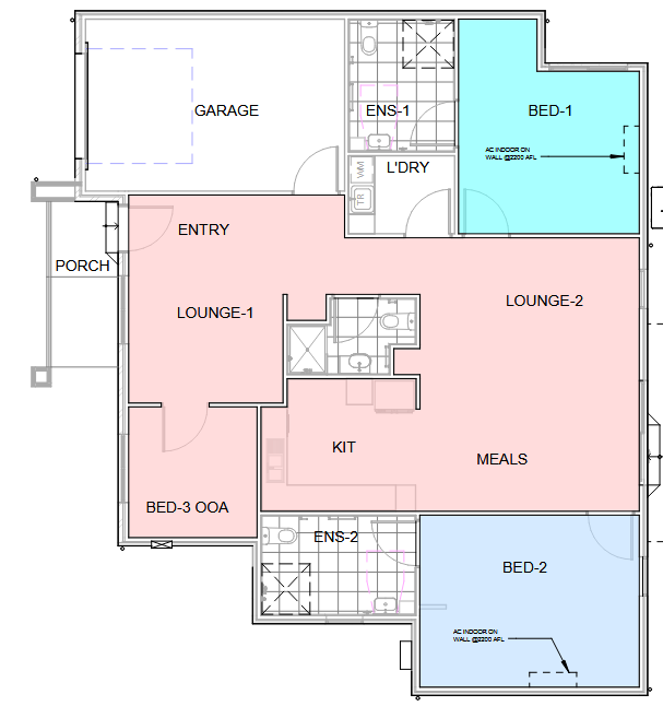 Ingle Farm - 1 Vacancy in 2 Client Bedroom Residence High Physical Support — Floorplan 1