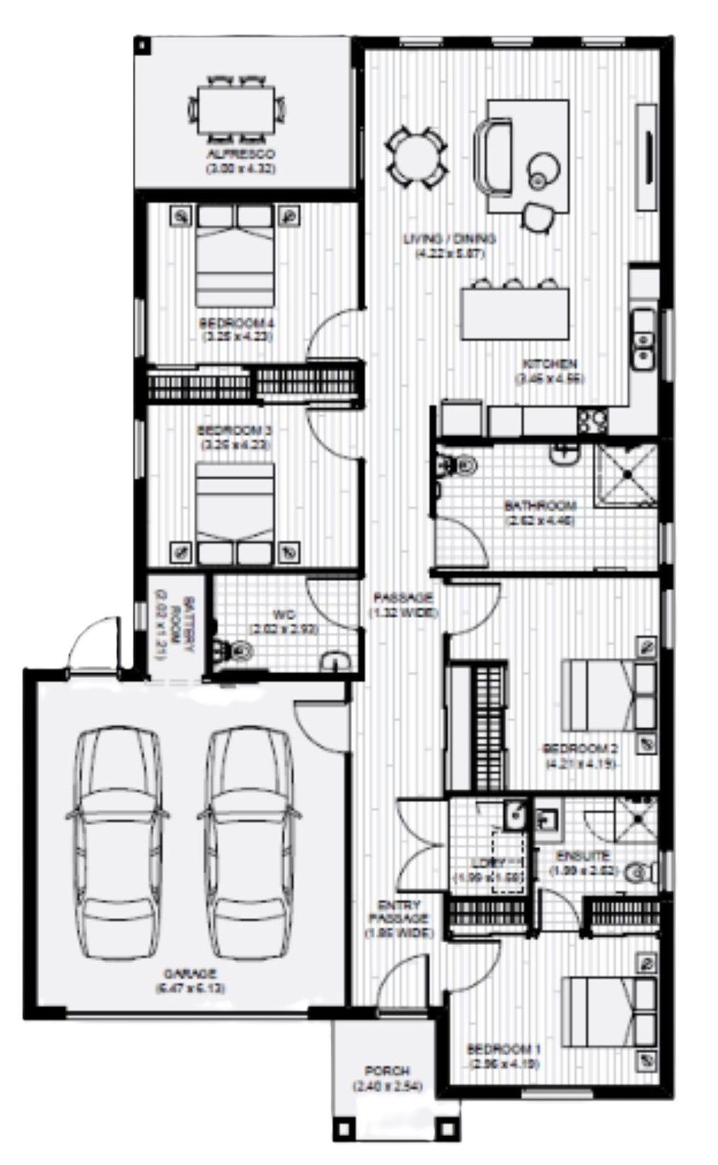 SDA HPS 2 Bedroom House plus OOA Mambourin, Vic  084 — Floorplan 1
