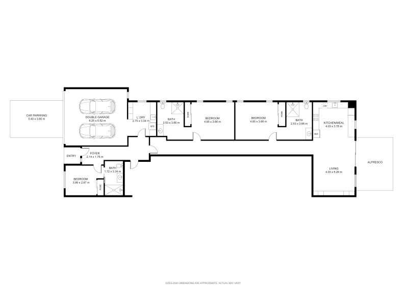 SDA HPS 2 Bedroom House plus OOA Altona Meadows, Vic  144 — Floorplan 1