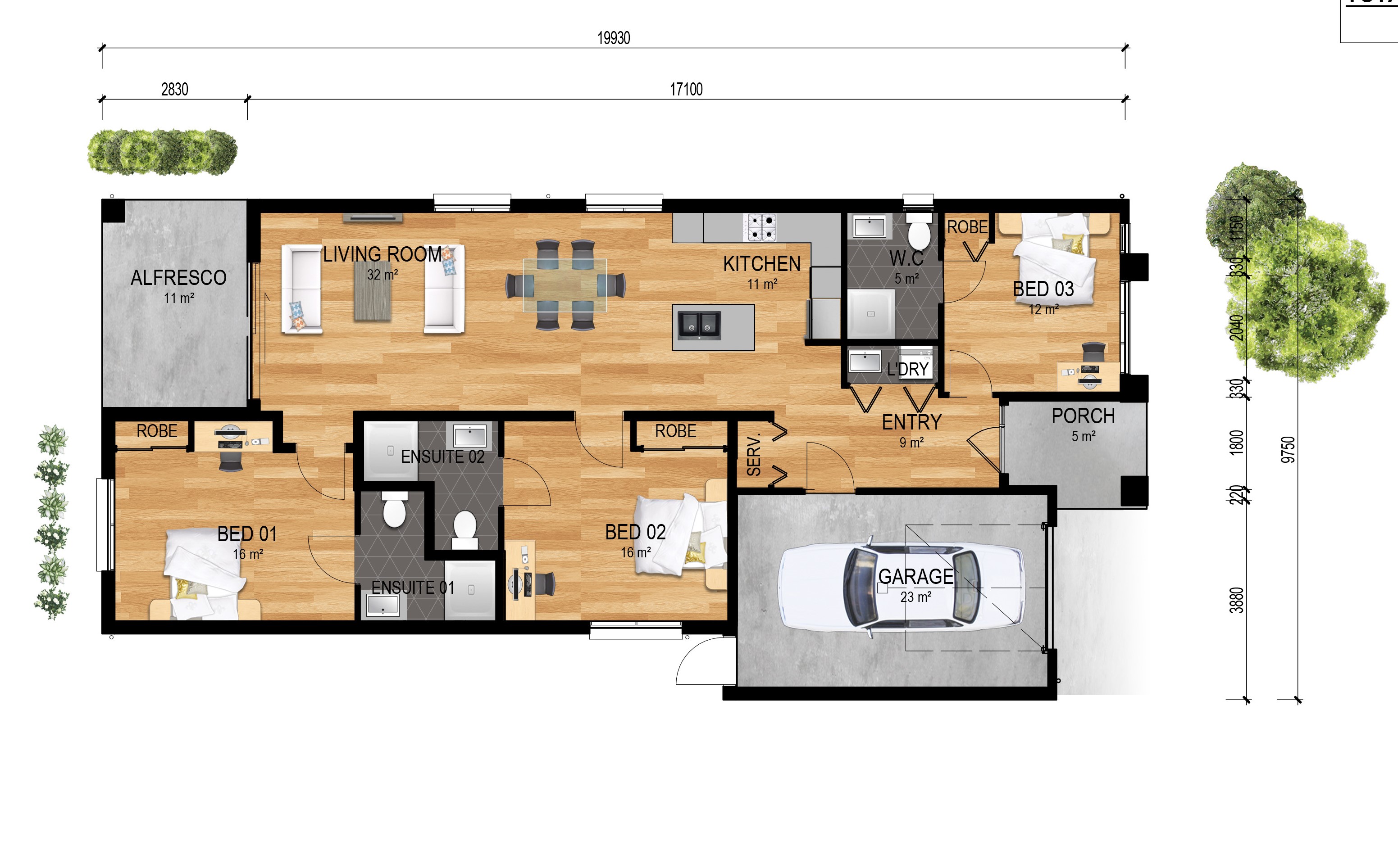 SDA Robust 2 Bedroom House plus OOA Cranbourne East, Vic | 282 — Floorplan 1
