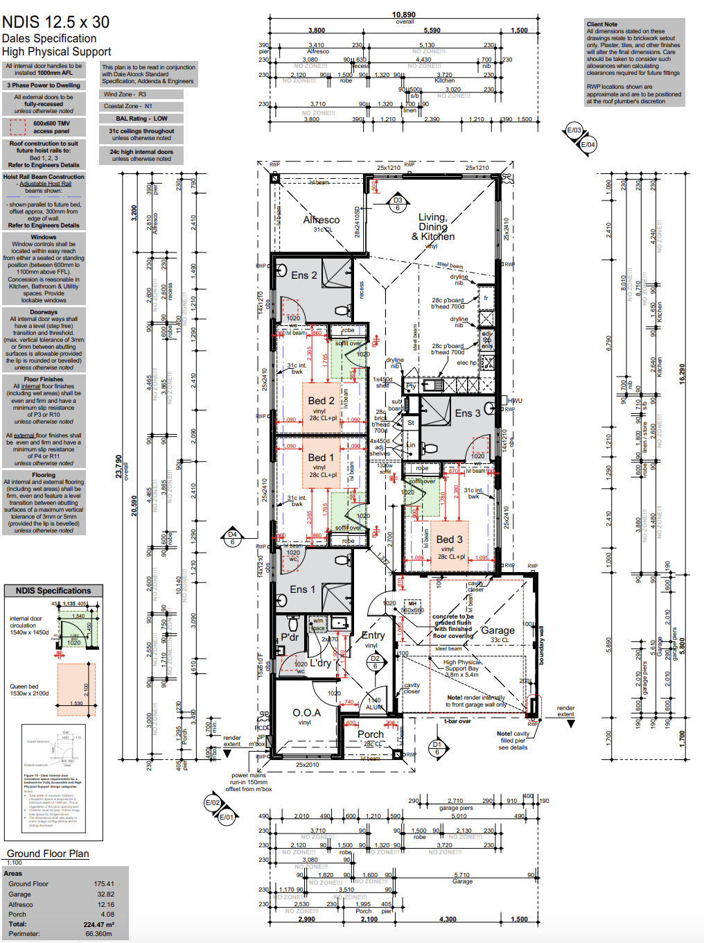 Alkimos Coastal 3 Bed Home with OOA Room — Floorplan 1
