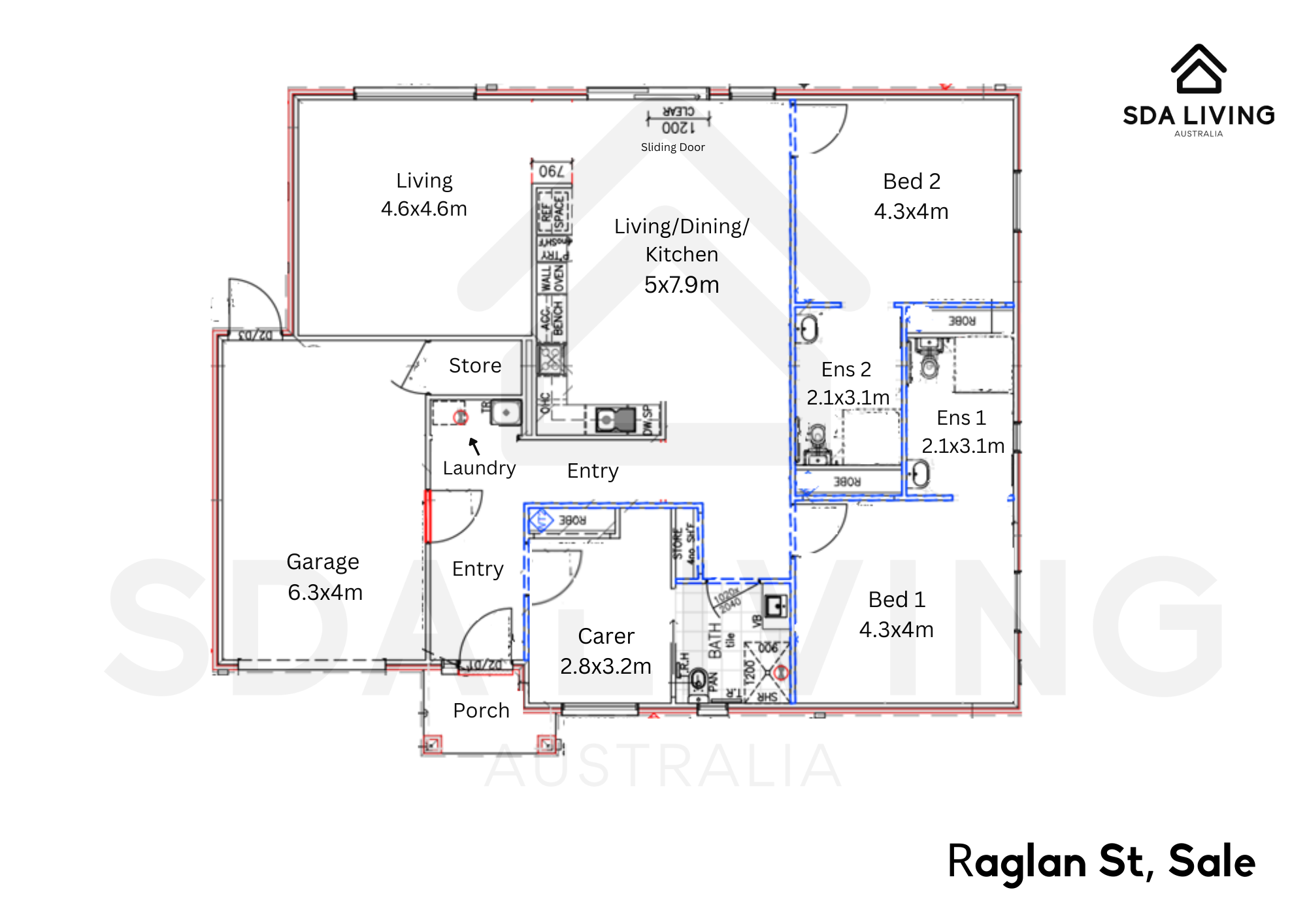 Gippsland, Sale - SDA home almost complete — Floorplan 1