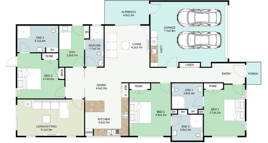 Wonthaggi (Broome Crescent) — Floorplan 1