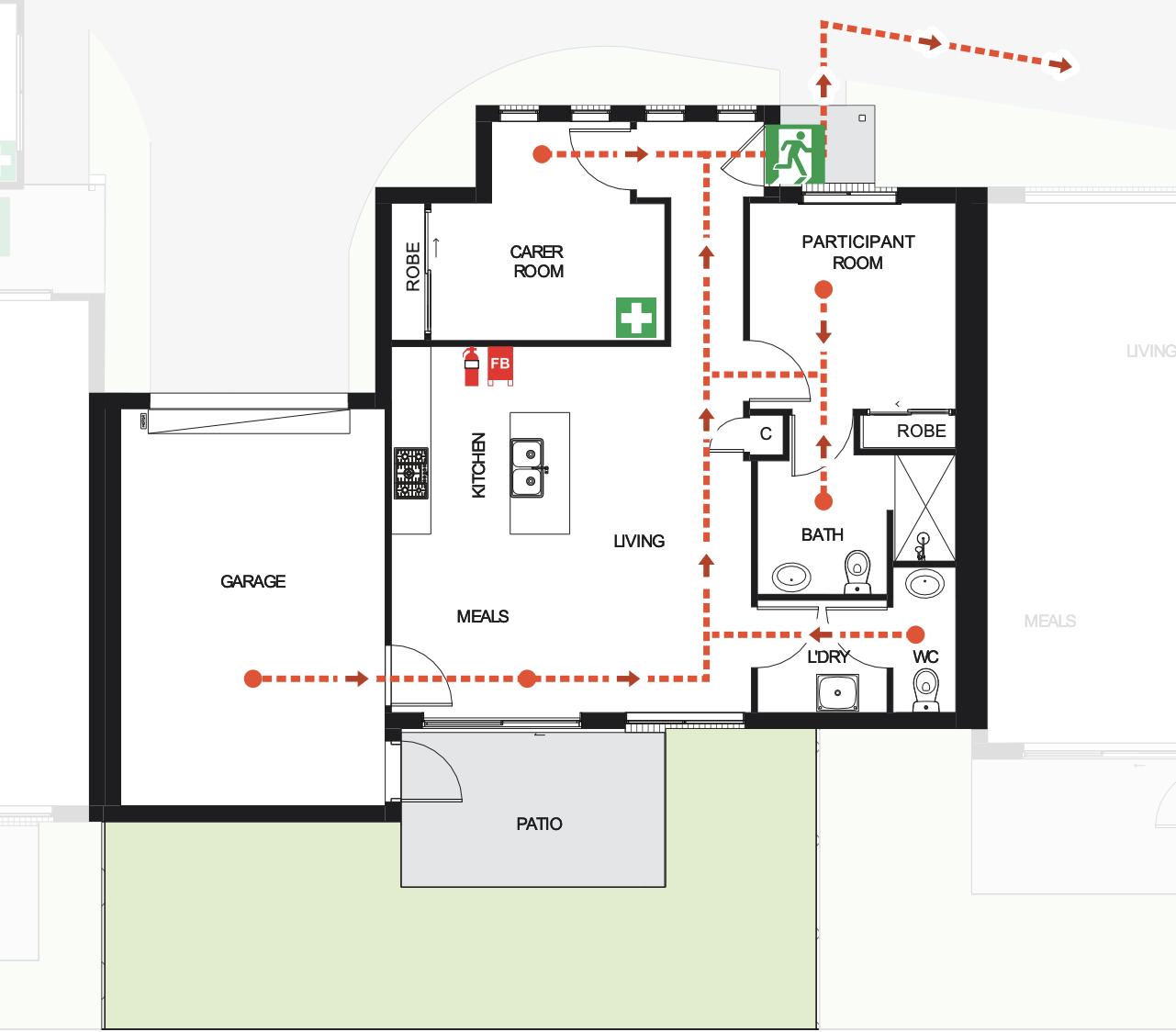 Robust Single Occupancy SDA Townhouse in Pakenham, Accessible, Private & Modern — Floorplan 1