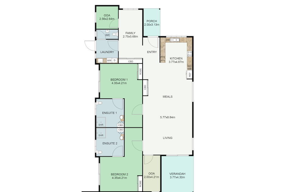 2-Bedroom SDA Home in Mount Lawley — Floorplan 1