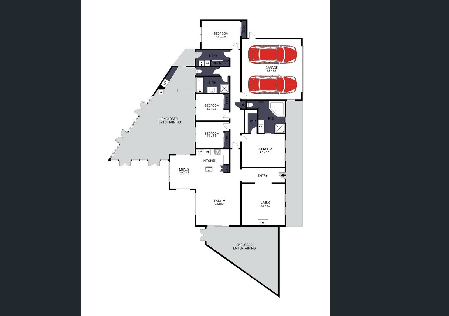 SIL property in Corio with open plan and outdoor undercover entertainment area — Floorplan 1