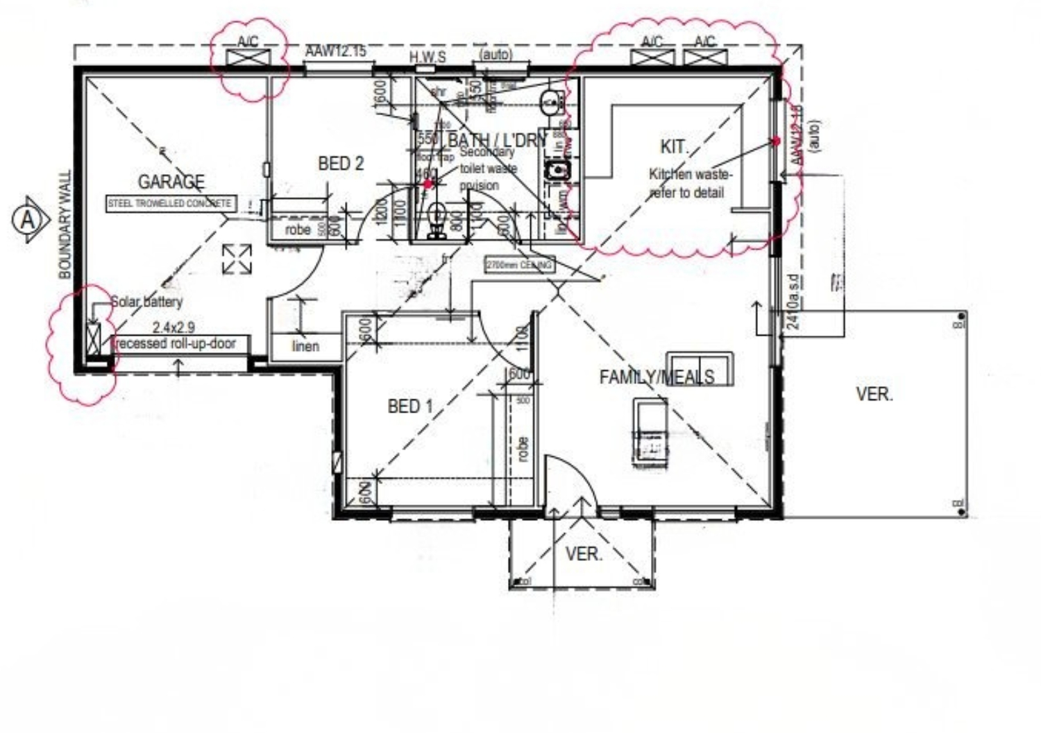 One of Two Vacant Neighbouring Single Occupancy Villas in Gawler South — Floorplan 1
