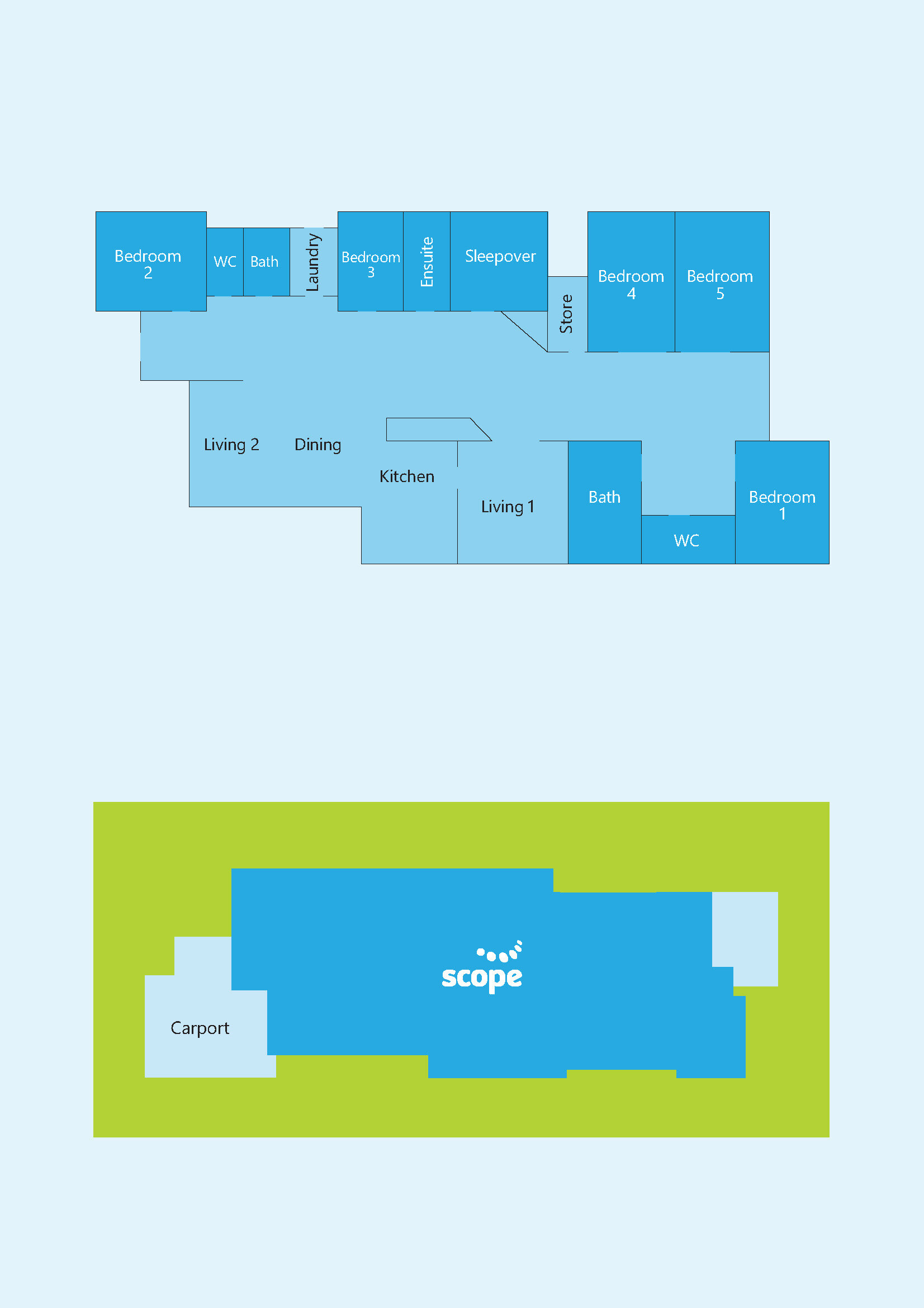 A bright,spacious, accessible house with a large backyard and pet chickens! — Floorplan 1