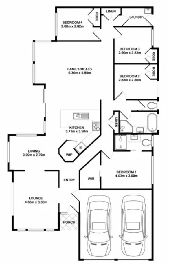 Spacious and quite home with backyard oasis - Ingleburn — Floorplan 1