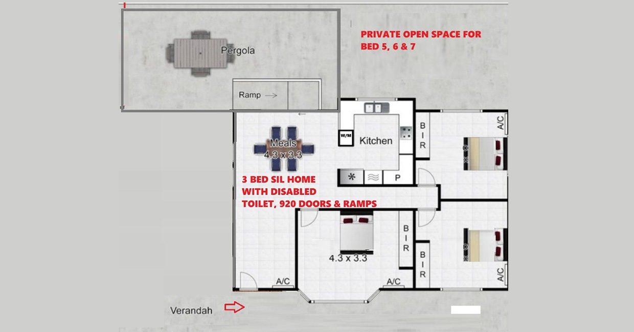 NDIS Supported Independent Living (SIL) Home in Narre Warren, VIC 3805 — Floorplan 2
