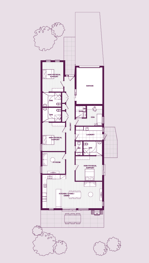St Albans - Modern High Physical Support Home — Floorplan 1
