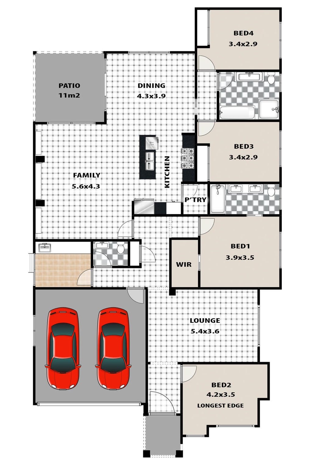 Edmondson Park Supported Independent Living — Floorplan 1