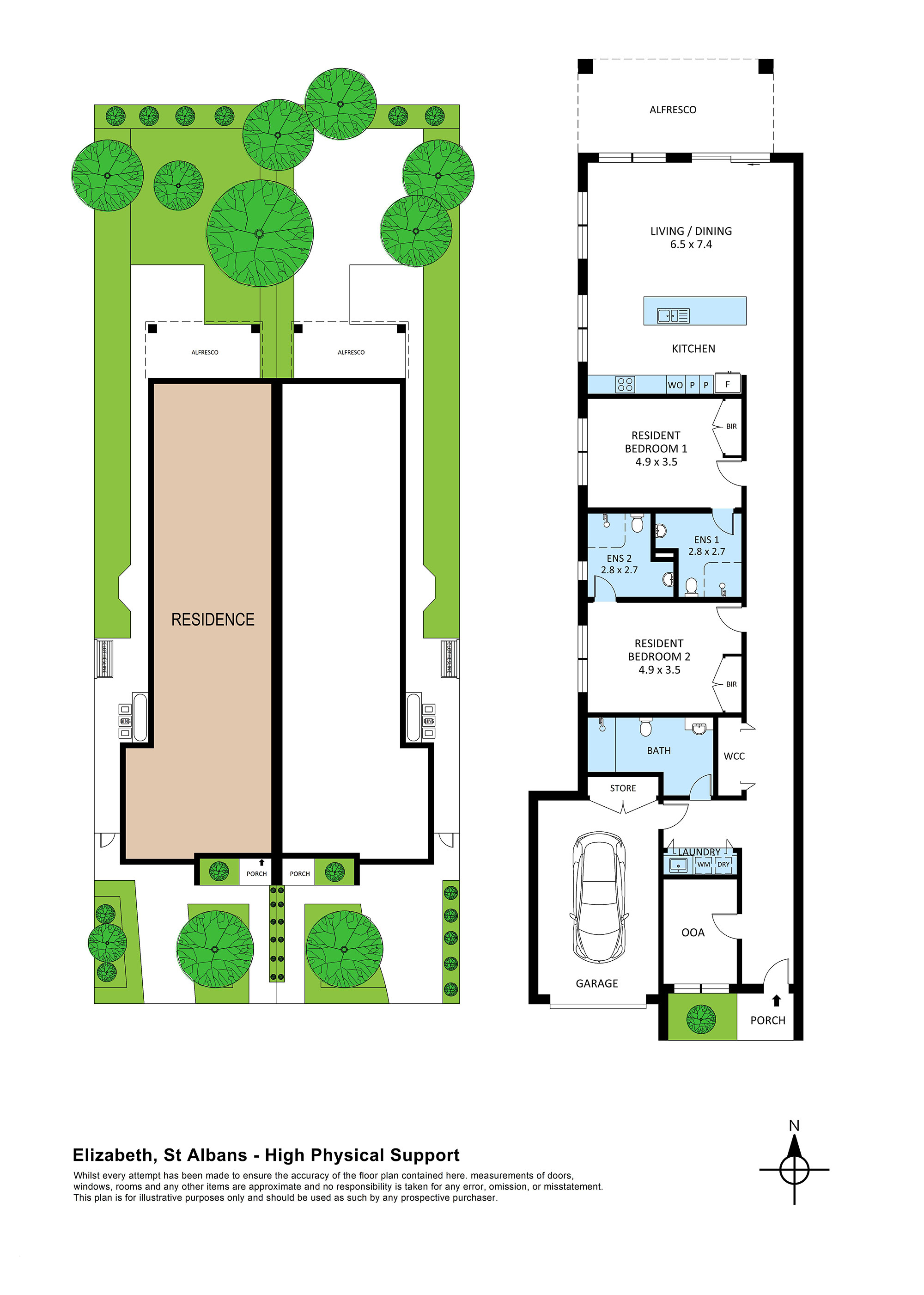 St. Albans - 2 Bedroom House. SDA, SIL & High Physical Home! — Floorplan 1